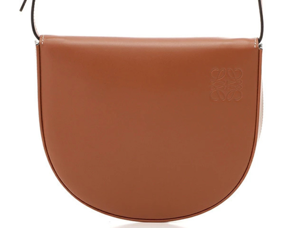 Loewe Shoulder Bag Heel Tan Soft Calfskin
